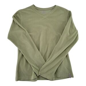 Columbia Womens Green Fleece Pullover Long Sleeve Top Size M
